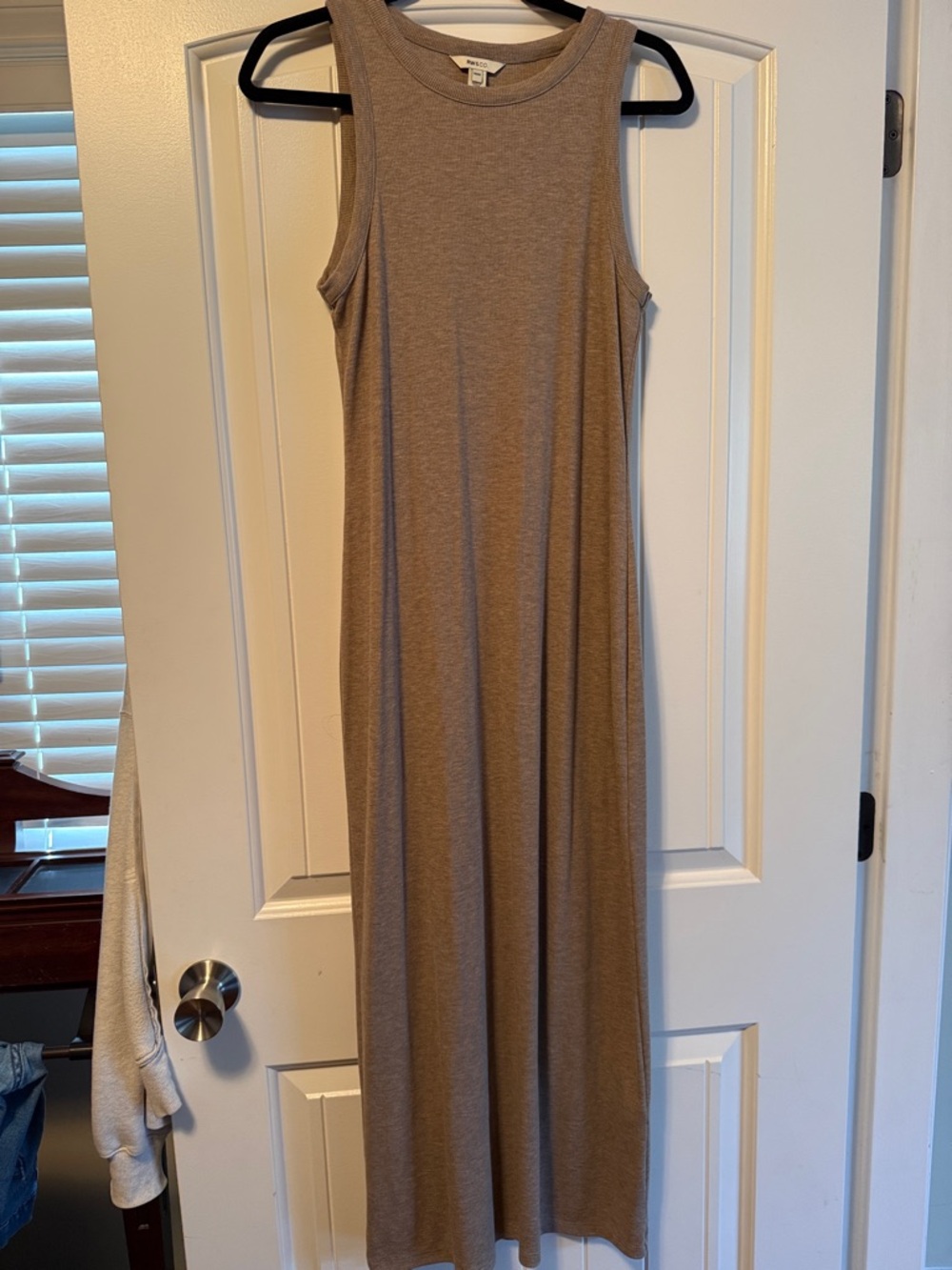 RW&CO. Sleeveless Maxi Dress in Taupe